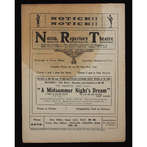 378 - Sport, Football, Programme, 1922, No.14, Notts County home game v Grimsby Town, January 12th, 12 sid... 