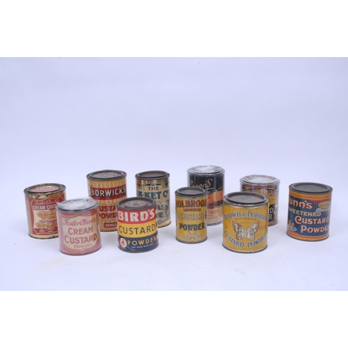 703 - H J Green & Co Ltd - an early 20th century cylindrical tin, with contents, Green's Custard De-Luxe P... 