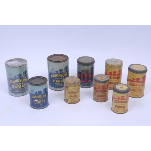 704 - Keen Robinson & Co Ltd, Norwich - an early 20th century cylindrical tin, Robinson's ''Patent'' Barle... 