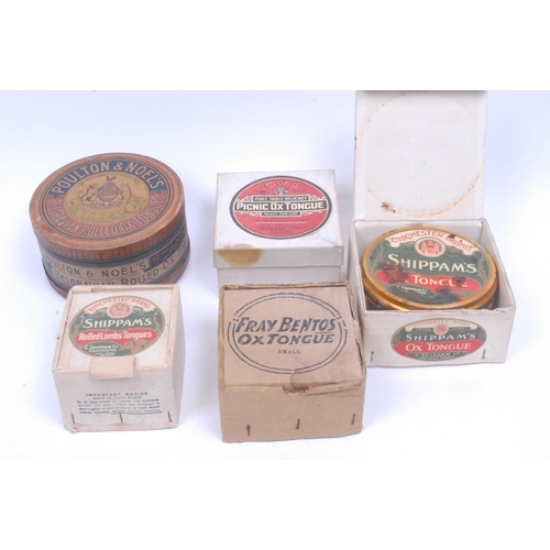 707 - Poulton & Noel - a late 19th century cylindrical faux wooden butcher's packet, Poulton & Noel's Belg... 