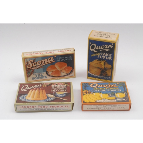 708 - Quorn Specialities Ltd - an early to mid-20th century rectangular cardboard packet, 'Quorn' Banana F... 