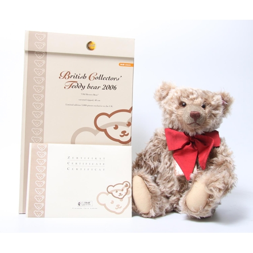 334 - Steiff British Collectors' teddy bear 2006, ''Old Brown Bear'' limited edition 01915/3000 pieces, tr... 