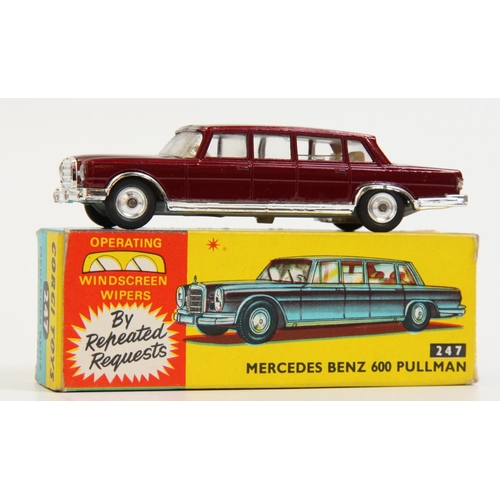 343 - Corgi Toys 247 Mercedes Benz 600 Pullman, berghandy red body, operating windscreen wipers, boxed