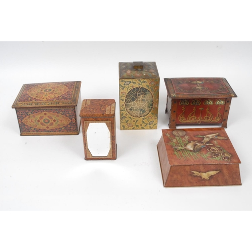 49 - Lyons' - an early 20th century novelty tea caddy, in the form of an Art Deco burr walnut wardrobe, a... 