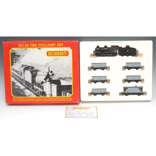 2070 - Hornby OO Gauge R2138 Colliery set, comprising Fowler 0-6-0 locomotive and six wheel tender, BR blac... 