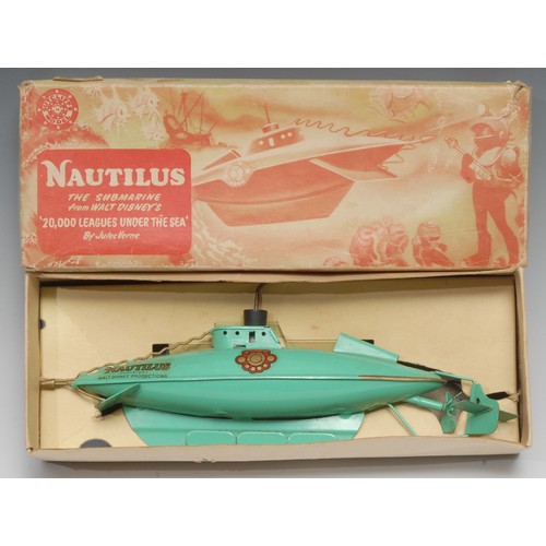 2083 - A Sutcliffe Models ‘Nautilus’ tinplate and clockwork submarine from Walt Disney’s ’20,000 Leagues Un... 