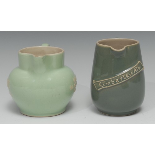 2165 - Advertising, Breweriana - a Lovatt's Langley pale green glazed stoneware water jug, Tennants Good an... 