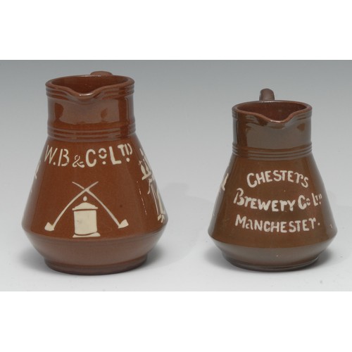 2170 - Advertising, Breweriana  - a Lovatt's Langley brown glazed stoneware water jug, Chesters Brewery Co ... 