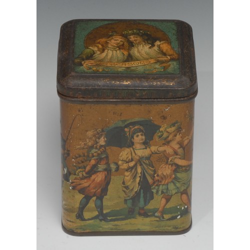 2188 - Advertising, Carr & Co – an early 20th century rounded rectangular pictorial biscuit tin, The Season... 