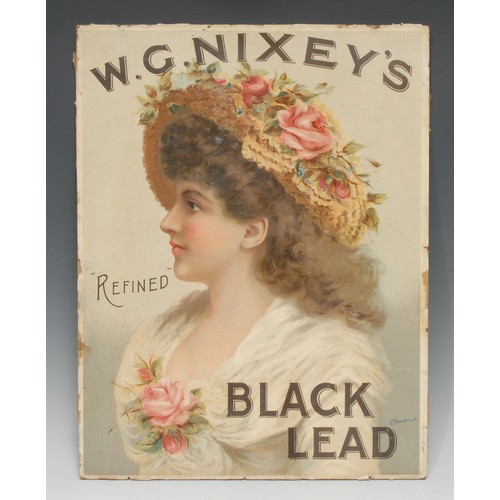 2207 - Advertising, W.G.Nixey’s – a late 19th century rectangular pictorial showcard, depicting a portrait ... 