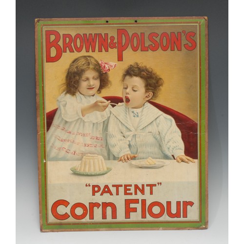 2209 - Advertising, Brown & Polson’s – a 19th century rectangular pictorial showcard, depicting a pair of y... 