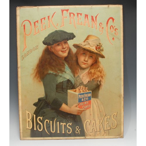 2210 - Advertising, Peek, Frean & Co. – a large Edwardian rectangular pictorial showcard, depicting two you... 