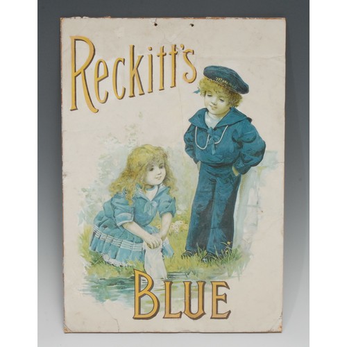 2217 - Advertising, Reckitt’s Blue – a rectangular pictorial showcard, depicting a young girl and boy in dr... 