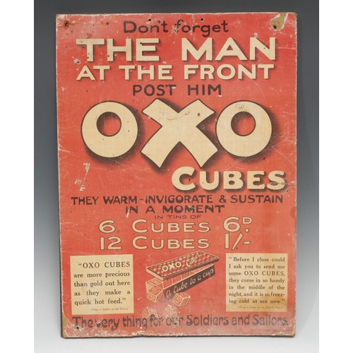 2218 - Advertising, Military Interest, Oxo – an early 20th century rectangular showcard, depicting the cont... 