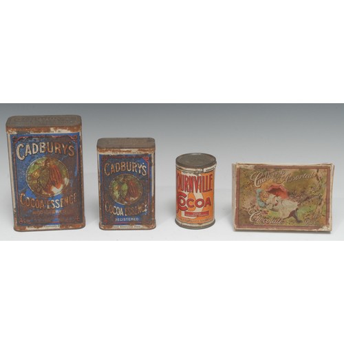 2219 - Advertising, Cadbury’s – a cylindrical Cadbury Bourneville Cocoa ¼ lb.net tin with printed label, “B... 