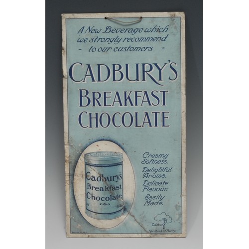 2224 - Advertising, Cadbury’s – an early 20th century rectangular pictorial showcard, depicting a ½ lb tin ... 