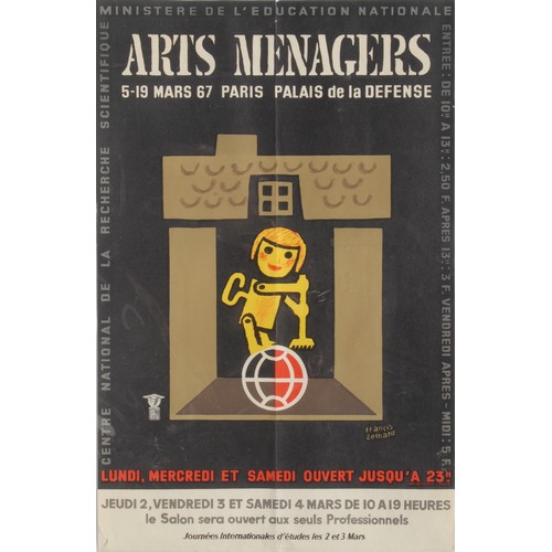 2245 - Posters, Art & Design – two mid 20th century French Art Menagers exhibition advertising posters, bot... 