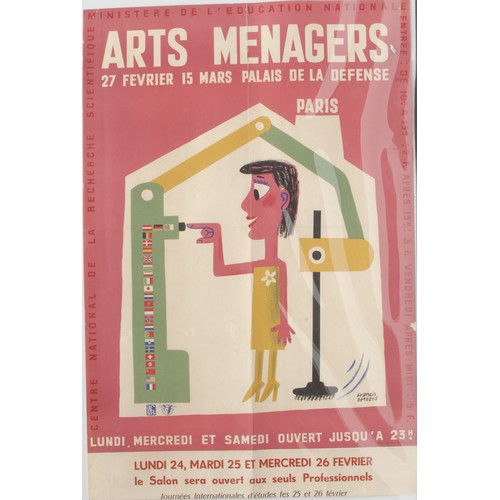 2245 - Posters, Art & Design – two mid 20th century French Art Menagers exhibition advertising posters, bot... 