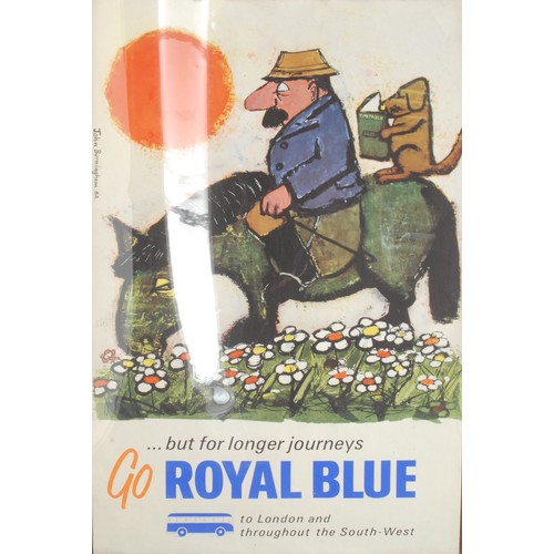 2252 - Posters, British Transport – a 1960’s Royal Blue advertising poster, illustrated with a gentleman ri... 