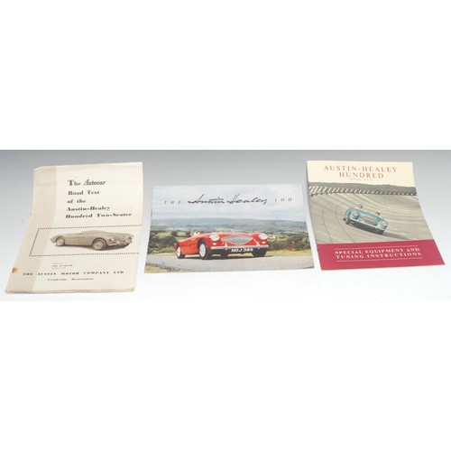 2255 - Automobilia, Austin Healey – an Austin Healey 100 twelve page promotional brochure, publication No.1... 