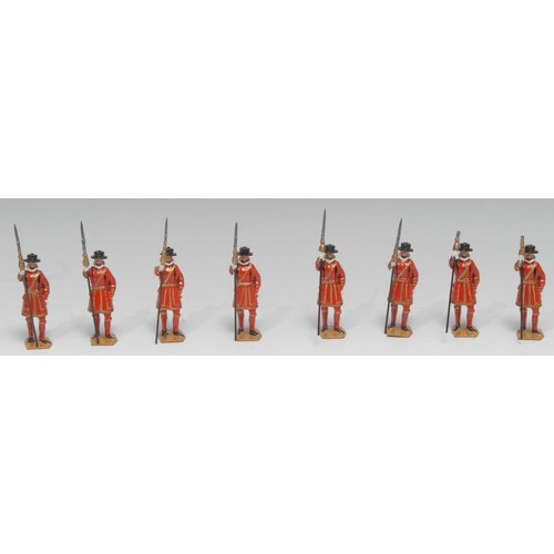 2378 - W Britain (Britains) from set No.1257 Yeoman of the Guard, comprising of eight lead Beefeaters with ... 