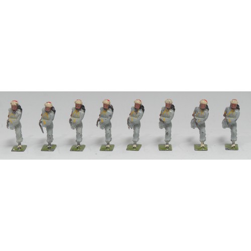 2384 - W Britain (Britains) from set No.191 Turcos, comprising of eight lead figures, each on the charge wi... 