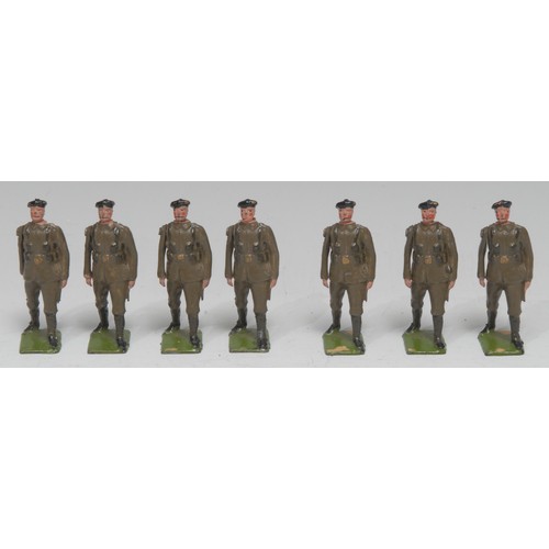 2399 - W Britain (Britains) from set No.1250 WWI Royal Tank Corps, comprising of seven lead figures, each w... 