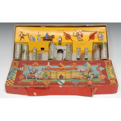 2404 - Crescent Toys (England) The Crescent Fortress, comprising of a sectional tinplate fortress and vario... 