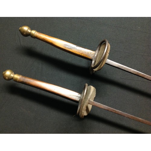 64 - A Pair Of British made Fencing Foils. One maker marked 