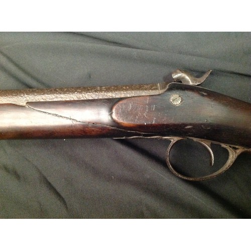 66 - A single barrel Percussion Cap Shotgun with 101cm long barrel, approx. 17mm bore, overall length 140... 