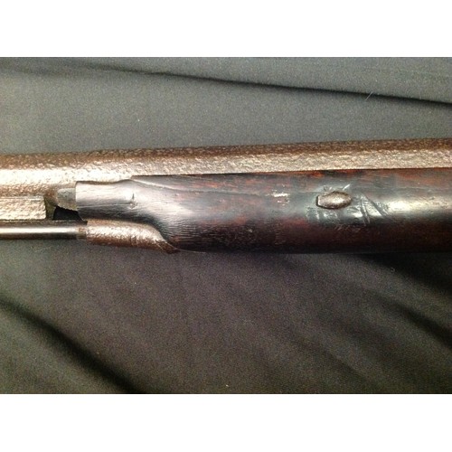 66 - A single barrel Percussion Cap Shotgun with 101cm long barrel, approx. 17mm bore, overall length 140... 