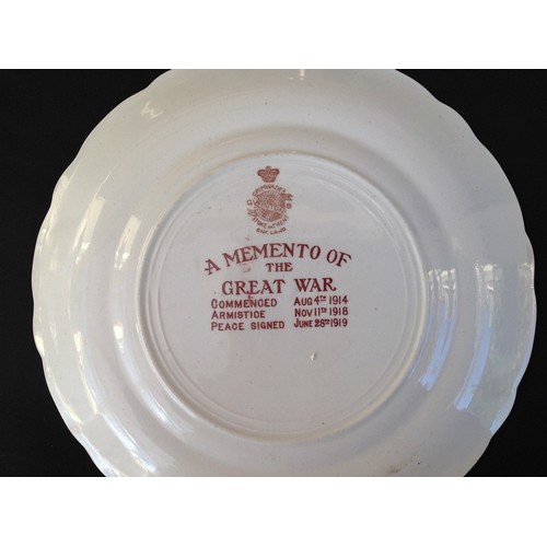 84 - WW1 British Peace 1919 Commemorative plates x 2, Women's Institute Plate, Modern German Mohne Dam Co... 