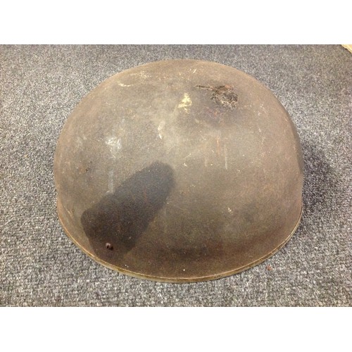 123 - WW2 British Helmet, Steel Airborne Troops, Paratroopers Steel Helmet. 3rd pattern with three point c... 