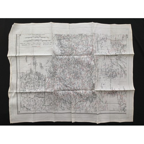 144 - WW2 British RAF Silk Escape map K5/K6 covering Nigeria, Cameroon etc.