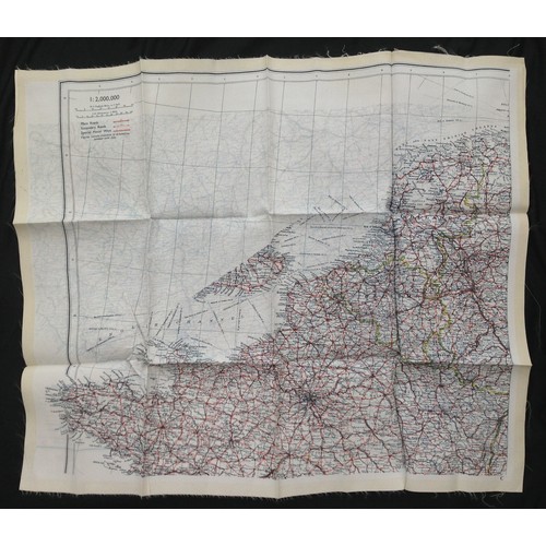 150 - WW2 British RAF Escape and Evasion Silk Map C/D France & Holland