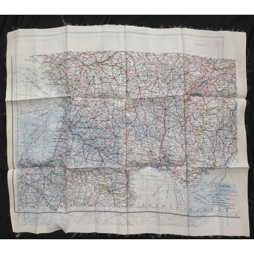 151 - WW2 British RAF Escape and Evasion Silk Map C/D France & Holland