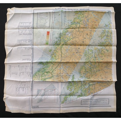 157 - WW2 British Silk Escape & Evasion Map of Norway FGS-C/D