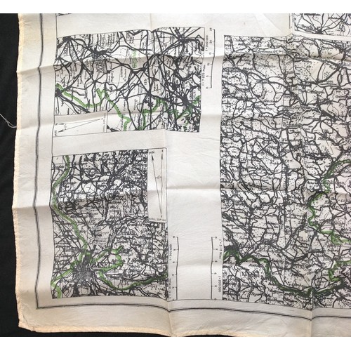 165 - WW2 British RAF Silk Escape & Evasion Map of Germany and Switzerland. No code markings.