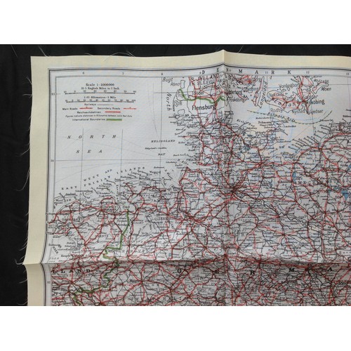 171 - WW2 British RAF Silk Escape and Evasion Map of Germany. Single sided, no number.