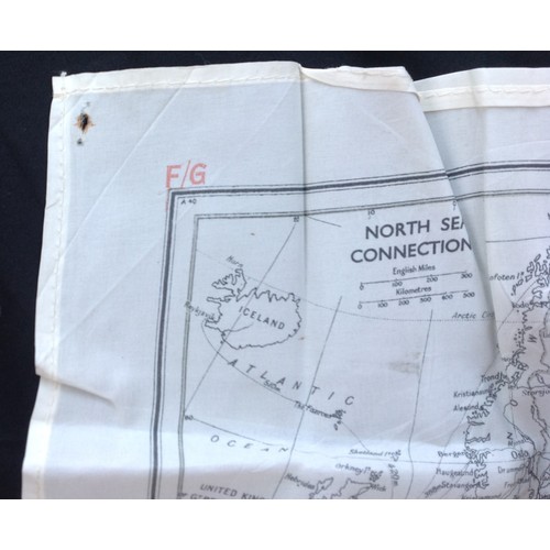 196 - WW2 British RAF Escape and Evasion Map F/G of Scandinavia and the Baltic