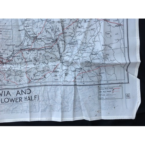 196 - WW2 British RAF Escape and Evasion Map F/G of Scandinavia and the Baltic