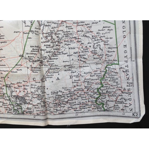 211 - WW2 British RAF Silk Escape and Evasion Map K2/K3 of North Africa.