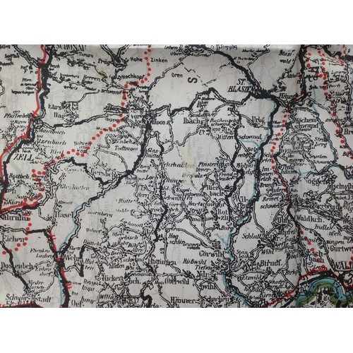 215 - WW2 British RAF Silk Escape and Evasion Map X / Y Saltzburg-Mojstrana. Marked 