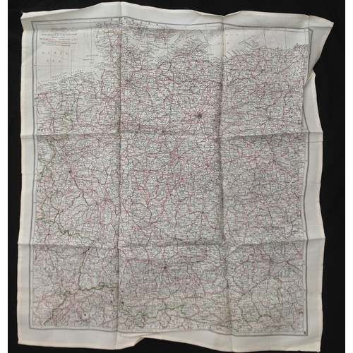 225 - WW2 British RAF Silk Escape and Evasion Map A / C of Northern Europe.