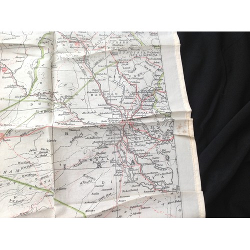 227 - WW2 British RAF Silk Escape and Evasion Map T3 / T4 of Syria and Iran.