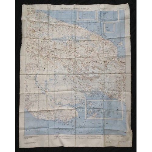 232 - WW2 USAAF Silk Escape and Evasion Map of the South Pacific, Nassau.