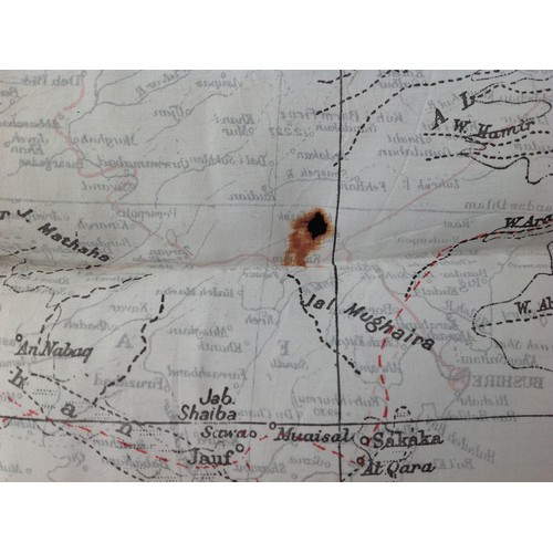 241 - WW2 British RAF Silk Escape and Evasion Map W1 / W2 of the Middle East.