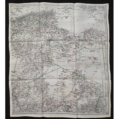 243 - WW2 British RAF Silk Escape and Evasion Map K2 /K3 of North Africa.