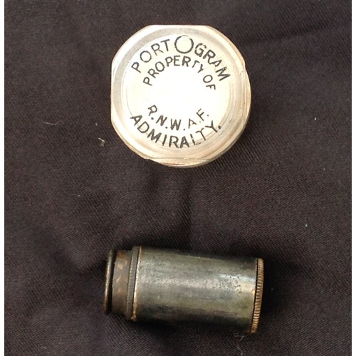 290 - WW2 British RAF / SOE Miniature Single Draw Telescope in a RNWAF Admiralty 