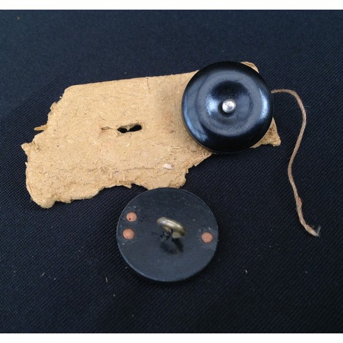 368 - WW2 British RAF Escape and Evasion Weskit button compasses, two on original cardboard backing.